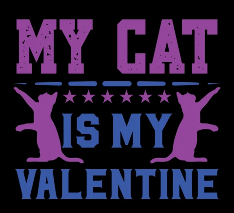 Playful Cat Valentine Design Template for Pet Lovers