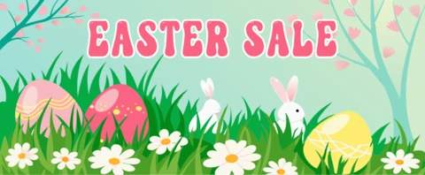 Colorful Easter Sale Design Template for Spring Promotions