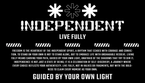 Independent Spirit Typography Design Template for Motivational Posters
