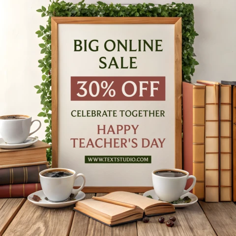 Elegant Teacher's Day Sale Design Template for Celebratory Promotions