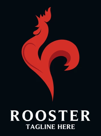 Simple Rooster Logo Design Template