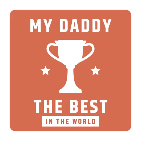 My Dad Is The Best in The World Poster Design Template
