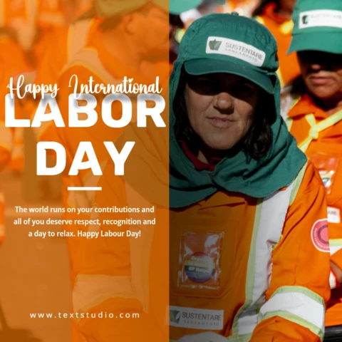 White Happy International Labor Day Event Instagram Post Template