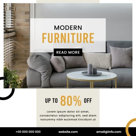 Modern Furniture Design Template for Promotional Flyers