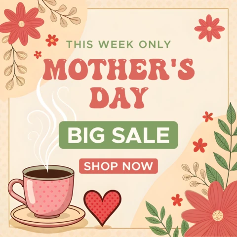 Charming Floral Mother's Day Sale Template Design – Editable Promotional Graphic