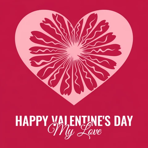 Plantilla de diseño de corazón para tarjetas de felicitación del día de San Valentín