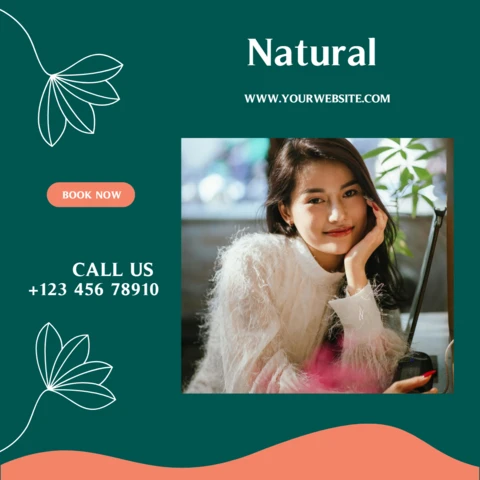 Modelo de design de postagem do Instagram para centro de beleza atraente verde escuro