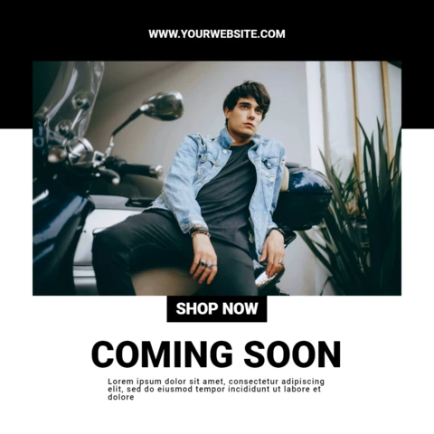 Coming Soon Man Fashion Social Media Post Design Template