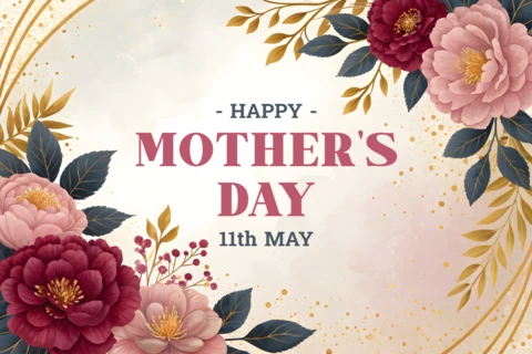 Floral Mother's Day Design - Elegant and Customizable Greeting Card Template