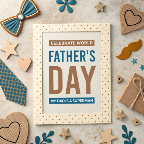 Father's Day Celebration Template - Fun and Playful Design for Dad
