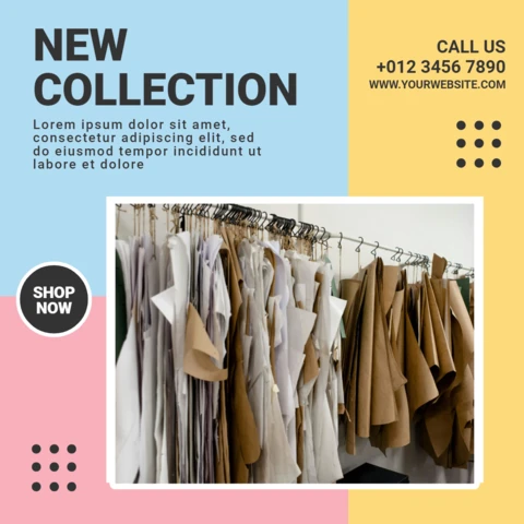 New Collection Fashion Instagram Post Design Template