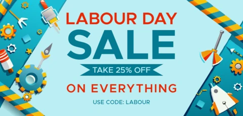 Colorful Labour Day Sale Design Template for Promotional Graphics