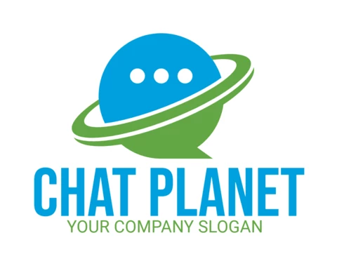 Modèle de logo pour la planète chat