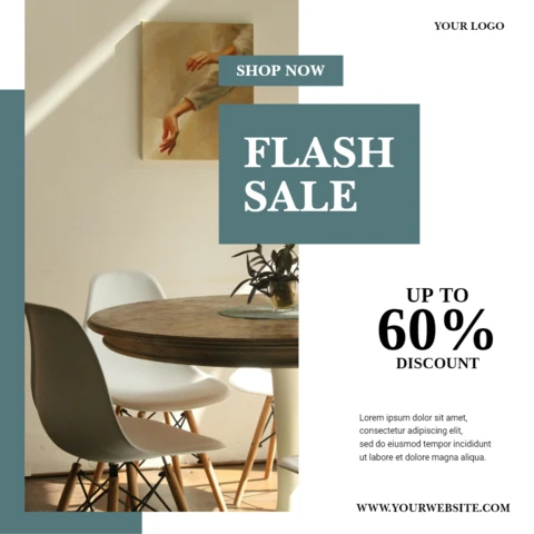 Modern Two-Tone Commercial Social Media Post Design Template