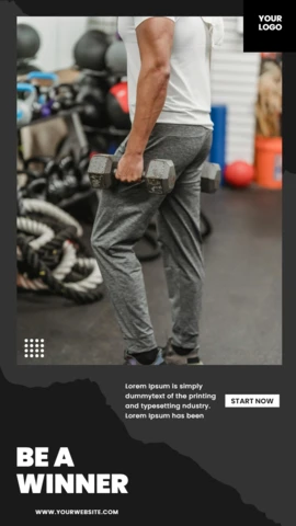 Grey And Black Grunge Ad Social Media Story Post Design Template