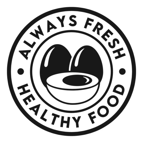Farm Fresh Eggs Badge Stamp Logo Design Template