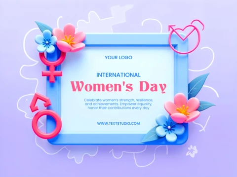 Editable Floral Design Template for International Women's Day Celebration