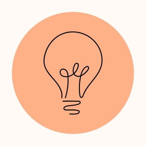 Modèle de conception de couverture d'histoire Instagram avec dessin au trait d'ampoule