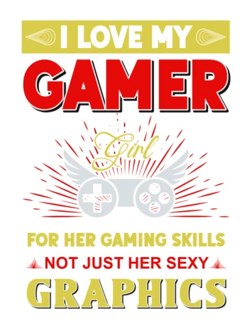 Bold Typography Design Template for Gamer Girl Graphics
