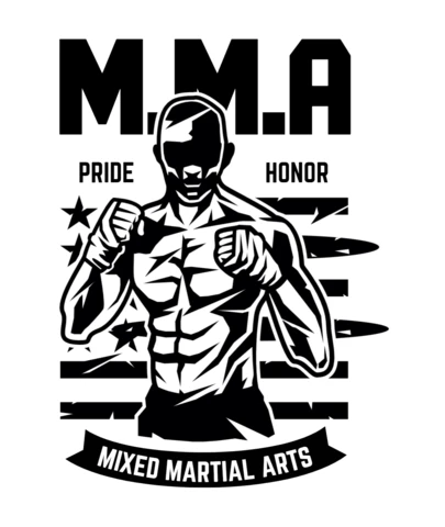 Plantilla de diseño de camiseta de luchador de MMA
