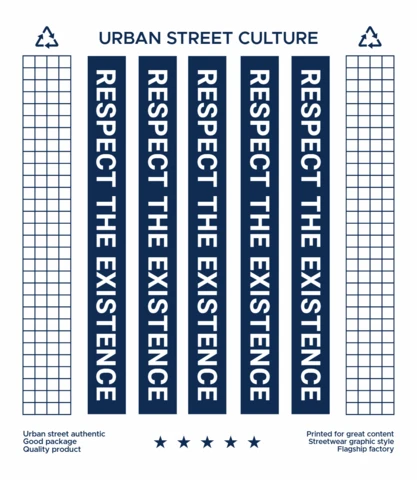 Urban Street Culture Graphic Design Template for Apparel and Merchandising