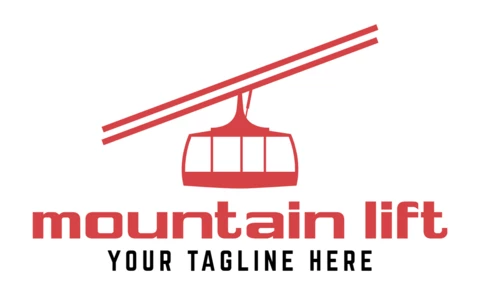 Bergbahn Logo Design Vorlage