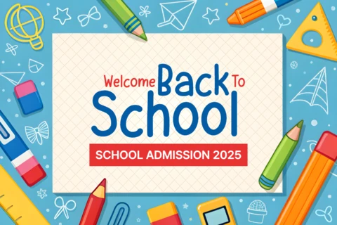 Back to School Design Template for School Admission Announcement
