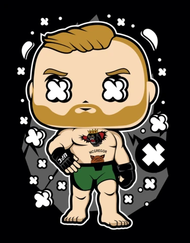 Modèle d'affiche pour le personnage de bande dessinée Conor McGregor