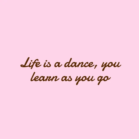 Cute Pink Life Is a Dance Instagram Post Design Template