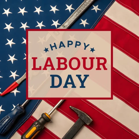 Vintage American Labour Day Celebration Template Design