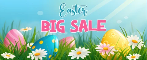 Easter Big Sale Design Template - Colorful and Playful Spring Theme