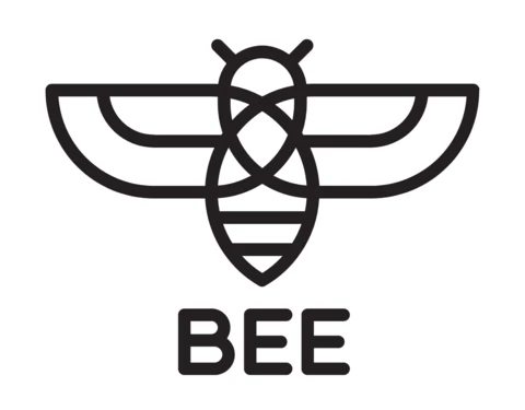 Bee Logo Design Template Black