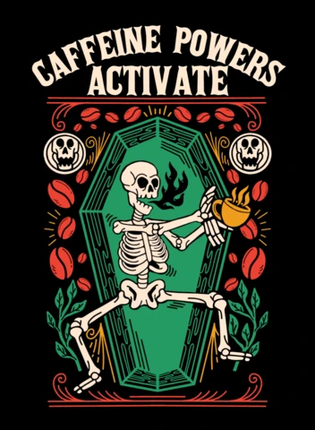 Vintage Skeleton Coffee Design Template for Creative Projects