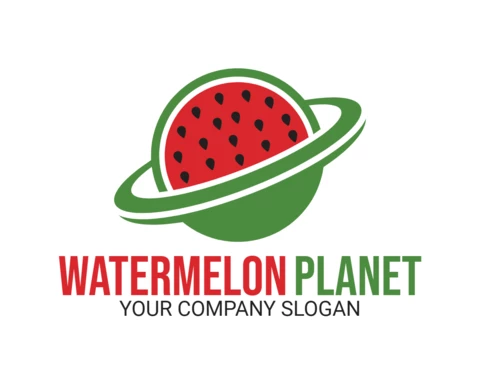 Watermelon Planet Logo Design Template