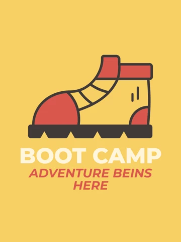 Boot Camp Adventure T-shirt Template Design