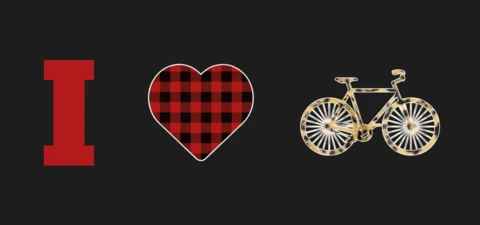 I Love Bicycle T-shirt Design Template