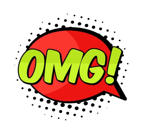 Omg ! pop art comic speech box text effect template