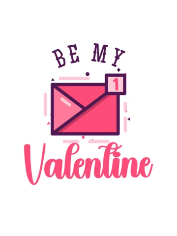 Diseño de plantilla de camiseta Be my Valentine