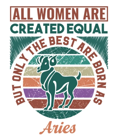 Retro-Inspired Aries Design Template: Empowering Women with Bold Typography