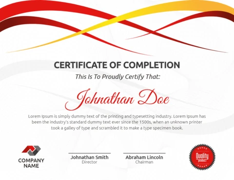 Modern Professional Corporate Company Certificate Post Design Template