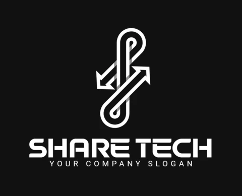 Share Tech Logo Design Template