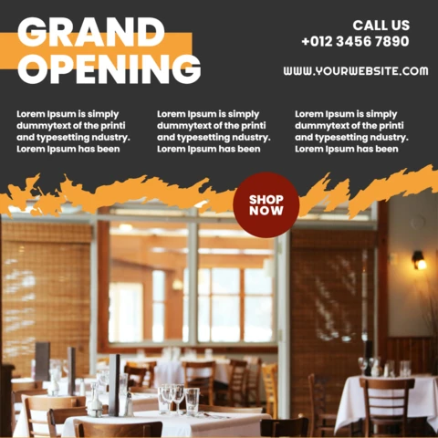 Teksturowany szablon instagramowego posta reklamowego restauracji