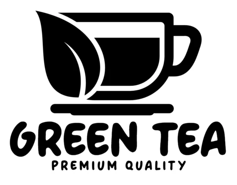 Premium Quality Green Tea Logo Design Template
