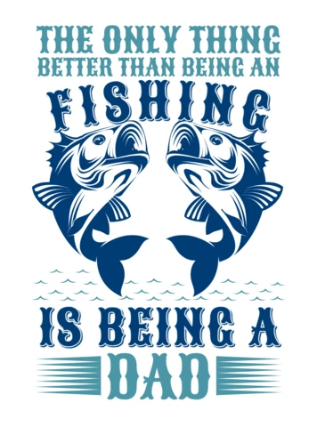 Fishing Dad Vintage Design Template for Father's Day Printable Card