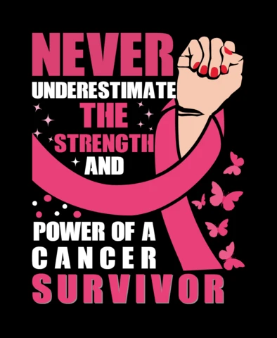 Breast Cancer Motivational T- shirt Design Template