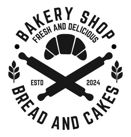 Fresh And Delicious Bread And Cakes Bakery Shop Logo Design Template