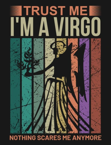 Trust Me I'm A Virgo Zodiac Sign T-Shirt Design Template