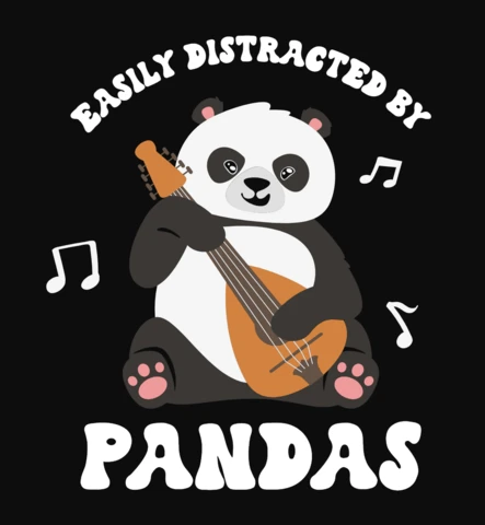 Easily Distracted By Pandas T-Shirt Template