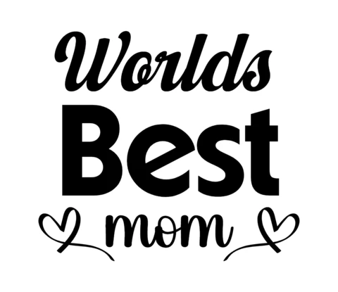 Worlds Best Mom T-Shirt Design Template