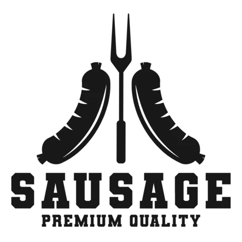 Wurst Premium Logo Design Vorlage